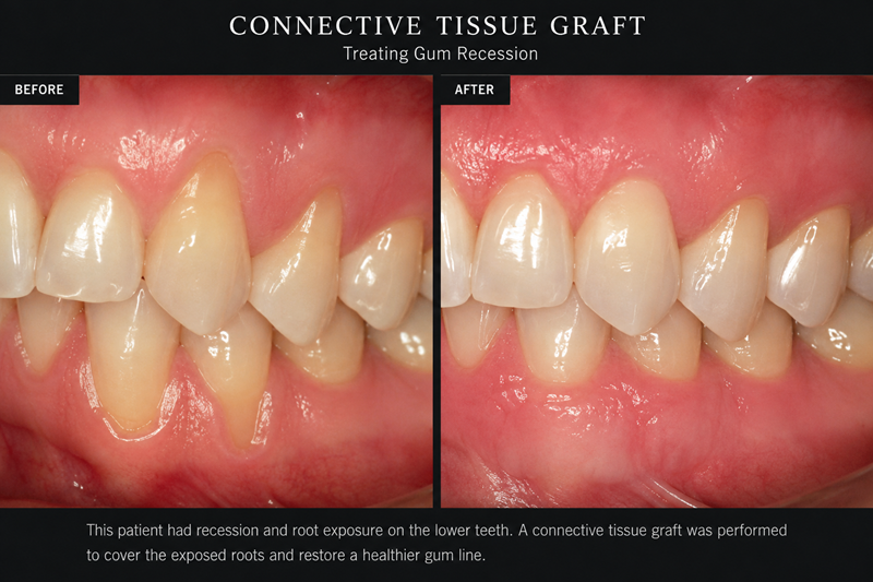 Before and After of Gum Recession & Recession Treatment