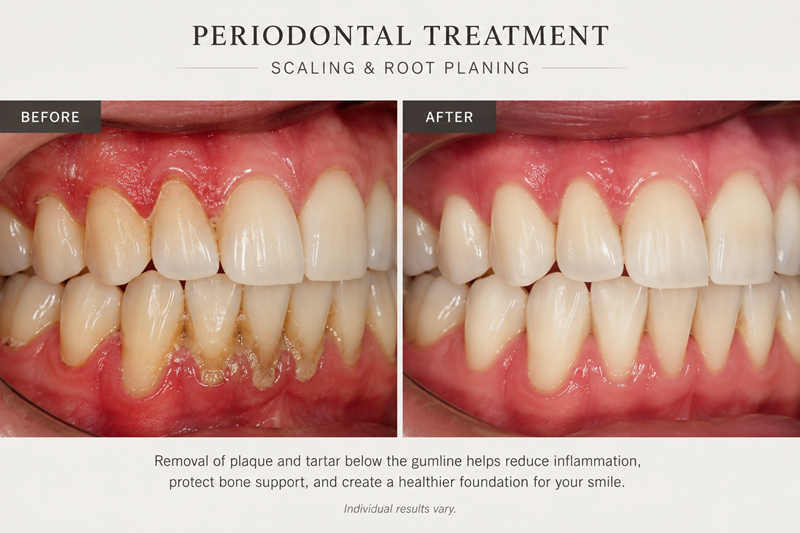 Before and After of Treating Periodontal Disease